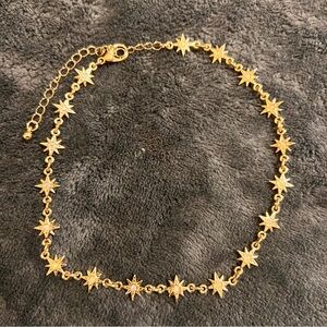 Gold Star Charm choker necklace